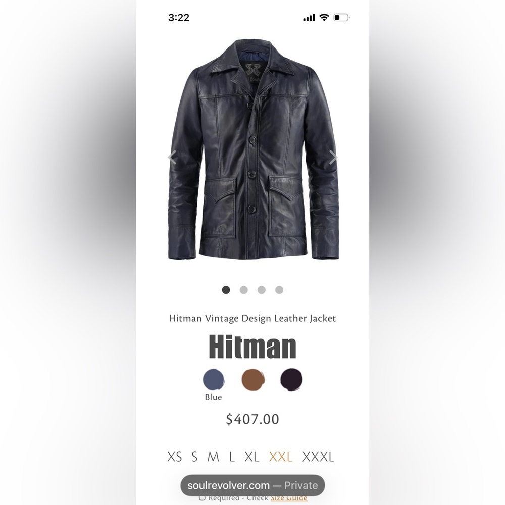 REVOLVE Dark Blue Leather Field Jacket - Picture 2 of 12